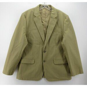 LL Bean Sport Coat 44 Blazer Safari Field Jacket Military Elbow Patch